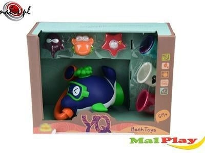 Delfin do kąpieli z kubeczkami