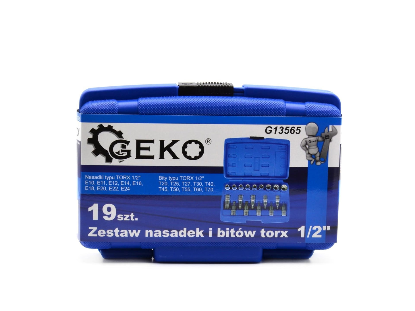 Set tubulare torx 1/2" 19 piese, GEKO G13565