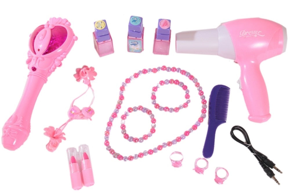 Masa de toaleta și accesorii GIRL cu mufa pentru MP3, Malplay 102638