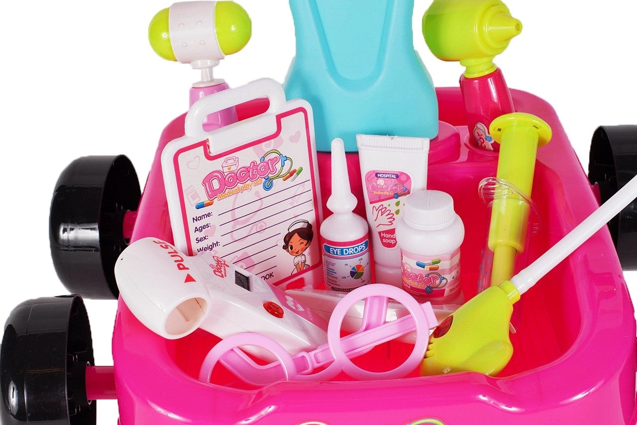 Kit mobil de resuscitare roz cu baterie, Malplay 106300