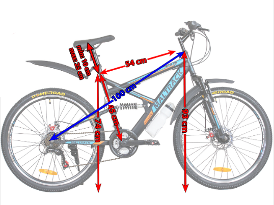 Bicicleta MTB 26" MalTrack Target BLUE/ORANGE 107762