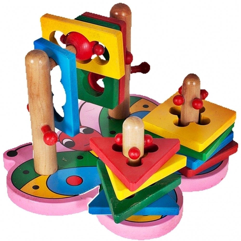 Puzzle educativ din lemn Fluture, Maplay 100384