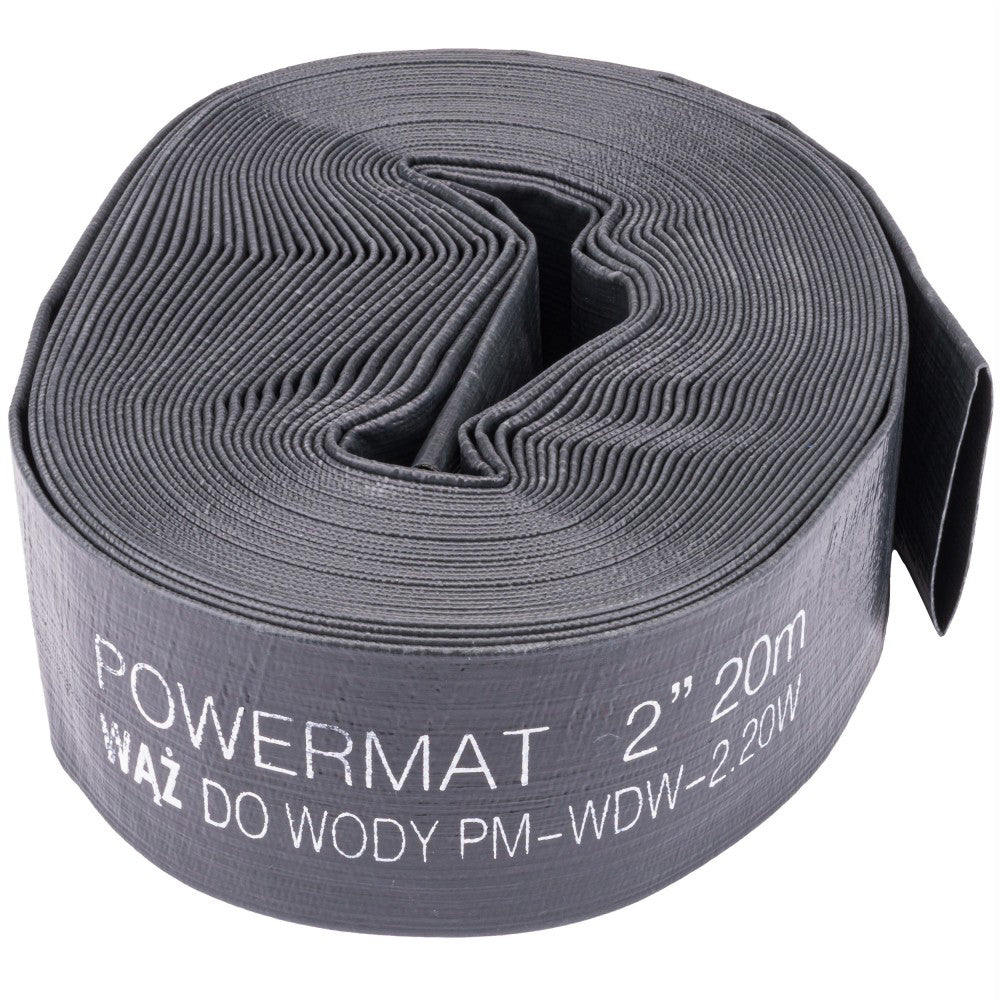 Furtun de apa din cauciuc 2" 20m, Powermat PM-WDW-2.20W