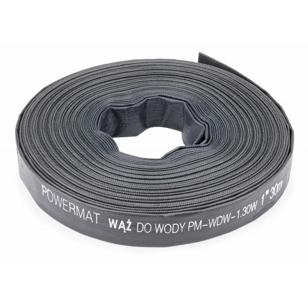 Furtun de apa din cauciuc 1" 30m, Powermat PM-WDW-1.30W