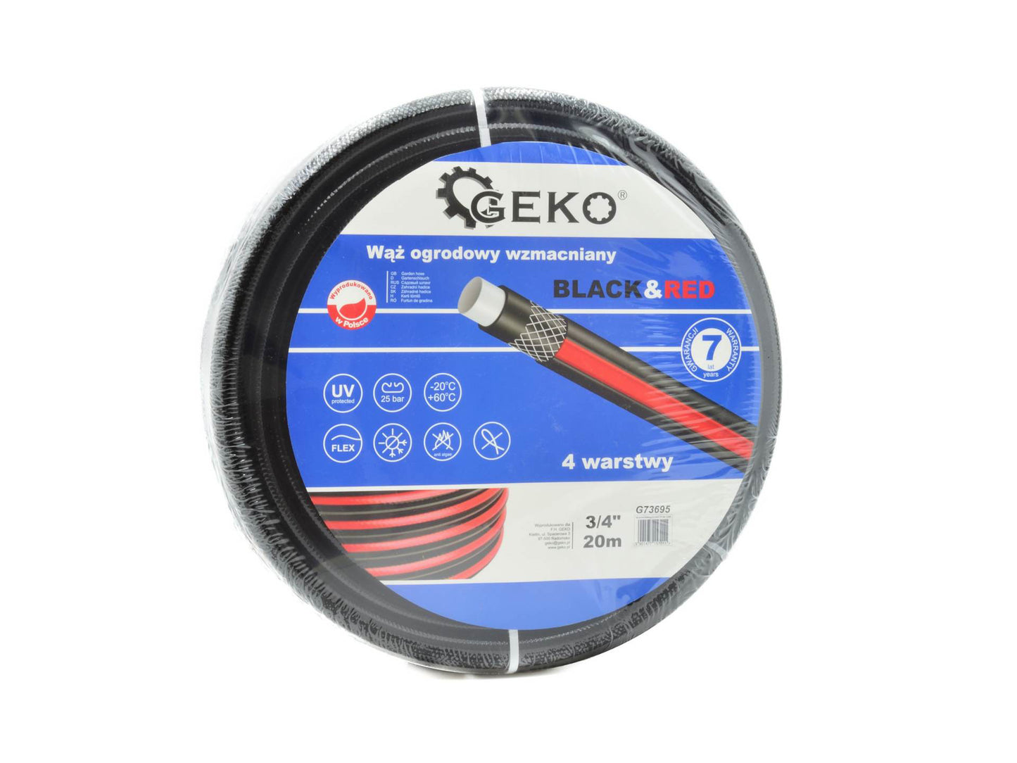 Furtun de gradina BLACK & RED 3/4" 50m, GEKO G73697