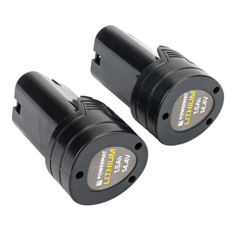 Surubelnita cu 2 acumulatori 1.5Ah/14.4V-32Nm+accesorii, Powermat PM-WA-14.4V2-SU