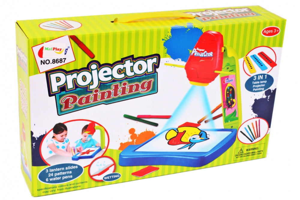 Proiector rosu pentru desen 3 in 1, Malplay 102122