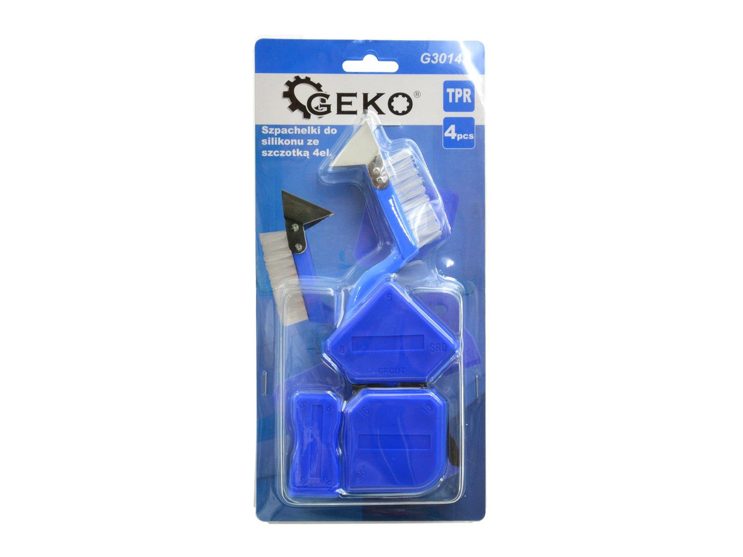 Spatule pentru silicon cu perie, 4 elemente, GEKO G30143