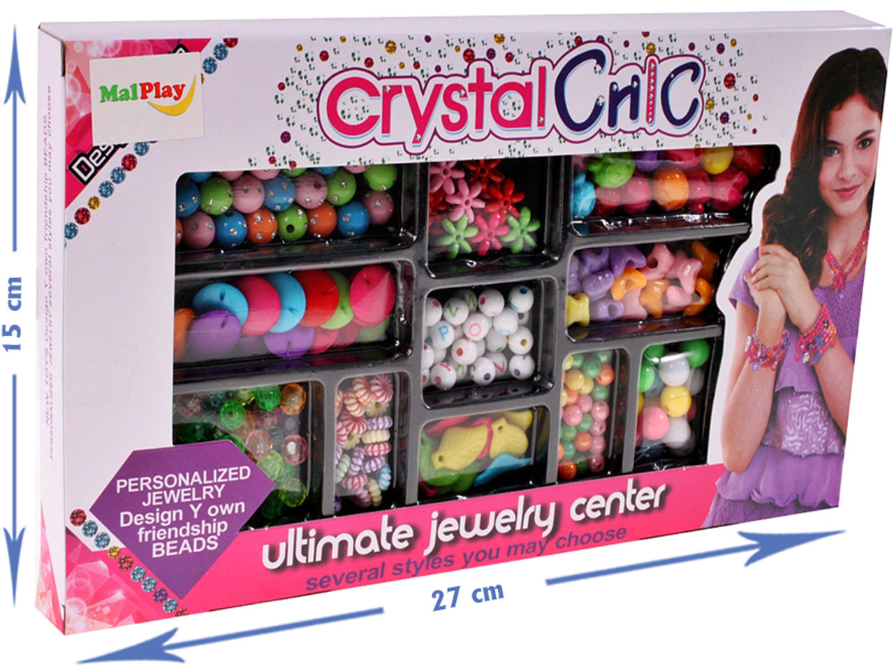 Set de accesorii pentru confectionat bratari Crystal, Malplay 102939