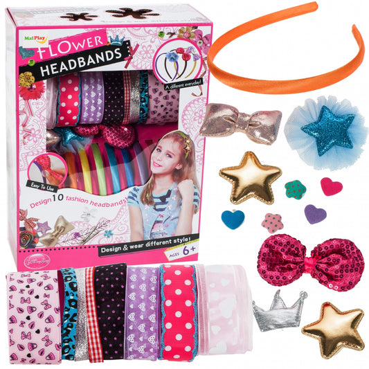 Set de accesorii pentru confectionarea bentitelor de par, Malplay 104602