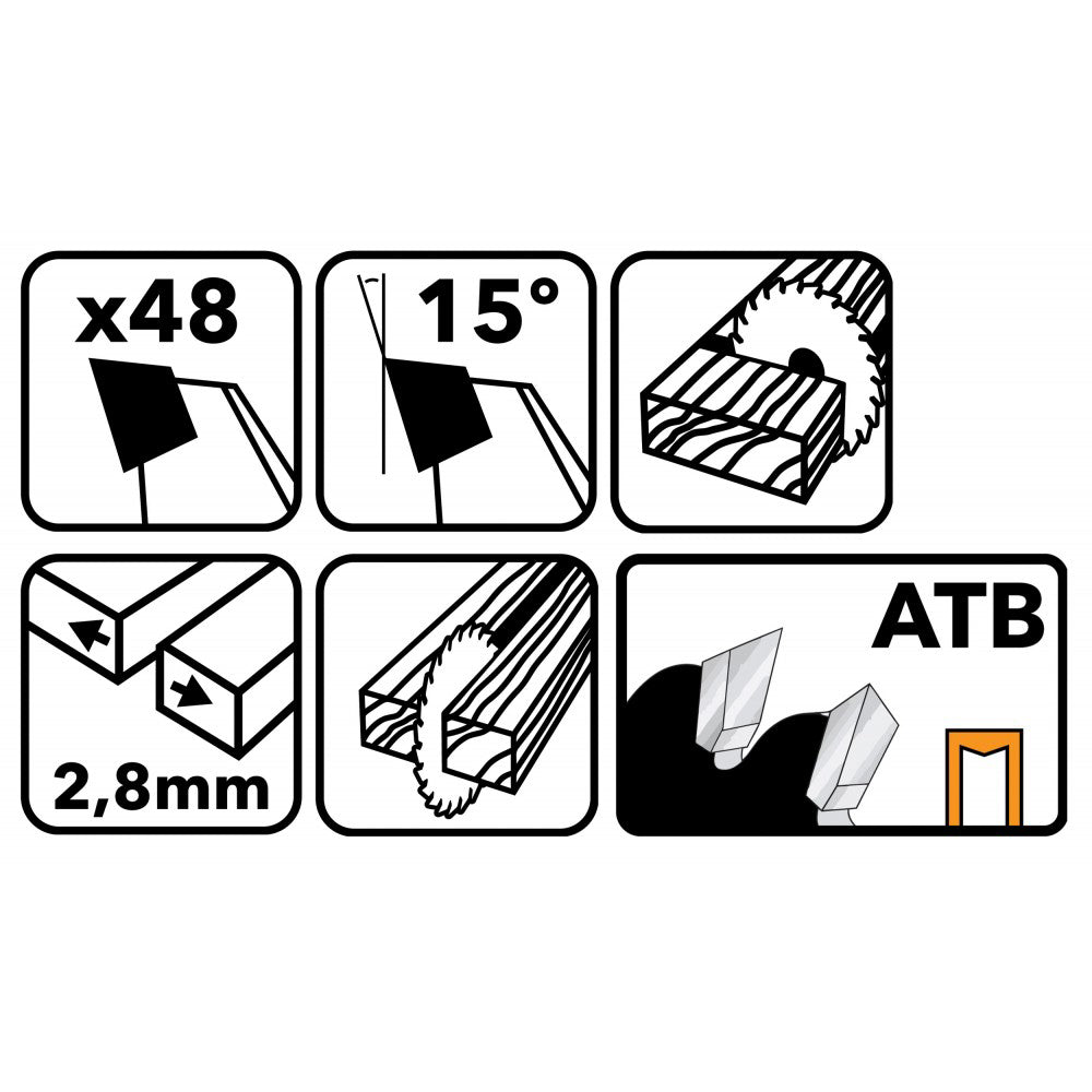 Disc circular pentru lemn TDD-255x30mm 48 dinti, Powermat PM0898