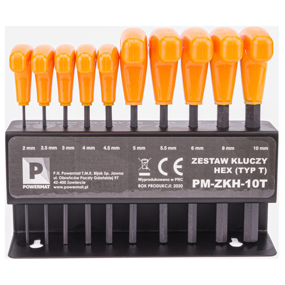 Set chei hexagonale 10 elemente, Powermat PM-ZKH-10T