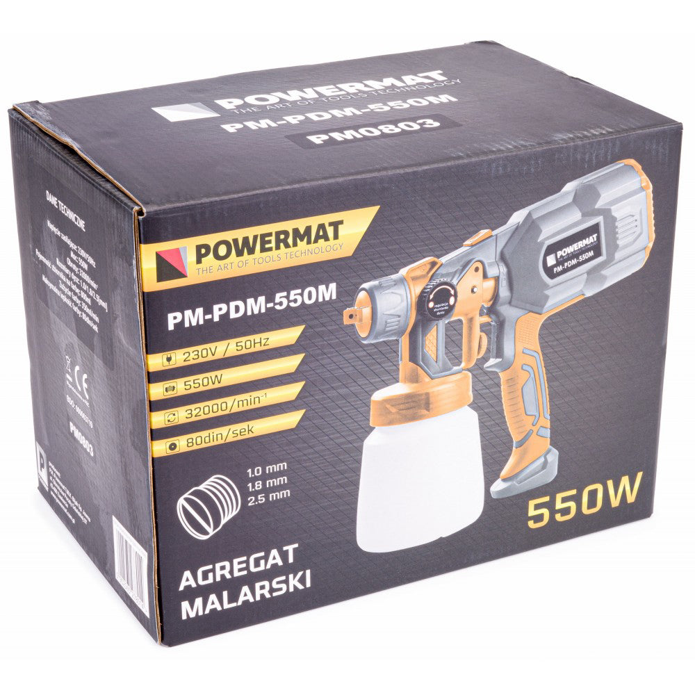 Pulverizator de vopsea electric 550W, Powermat PM-PDM-550M