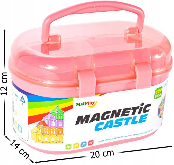 Cuburi magnetice multi-colore 3D 120 bucati, Malplay 108049