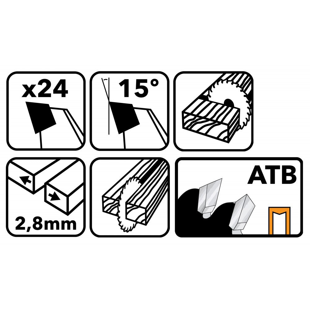 Disc pentru fierastrau circular TDD-255x30mm 24 dinti, Powermat PM0897