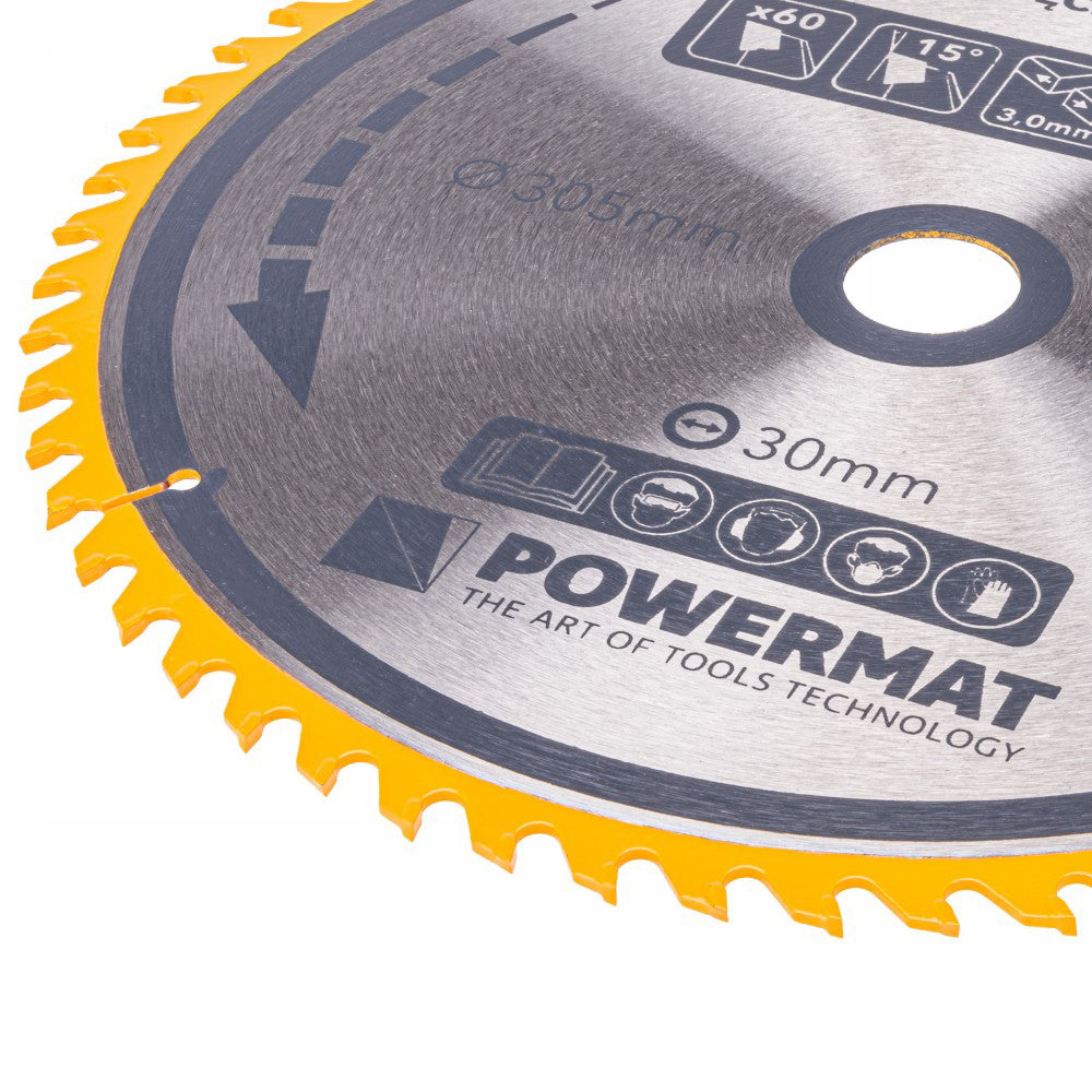 Disc pentru fierastrau circular TDD-305x30mm 60 dinti, Powermat PM0902