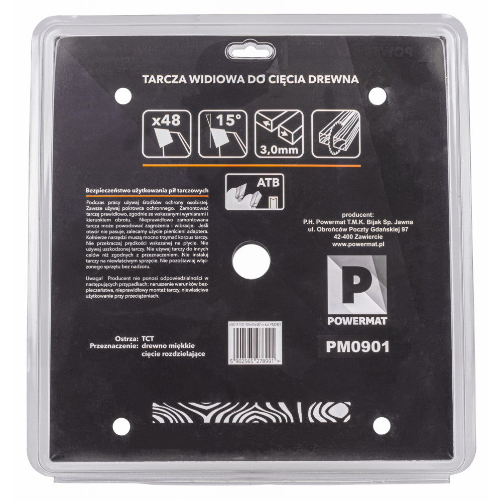 Disc circular pentru lemn TDD-305x30mm 48 dinti, Powermat PM0901