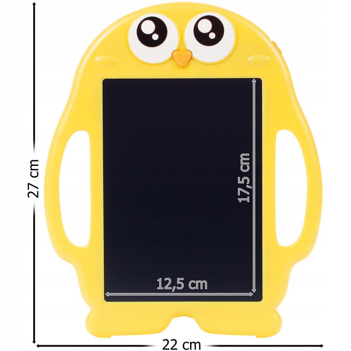 Tabla galbena pentru desenat cu LCD Pinguin, Malplay 107411