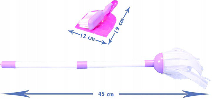 Galeata cu mop si perie + cos de praf, Malplay 102779