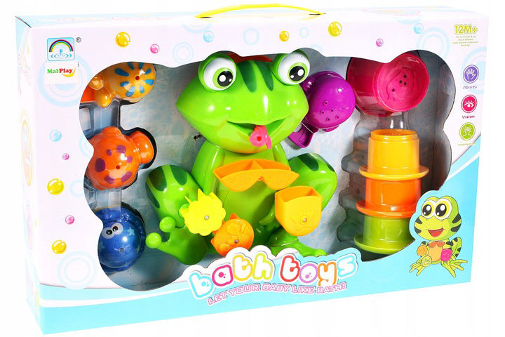 Set de baie broscuta + cuburi, Malplay 103190