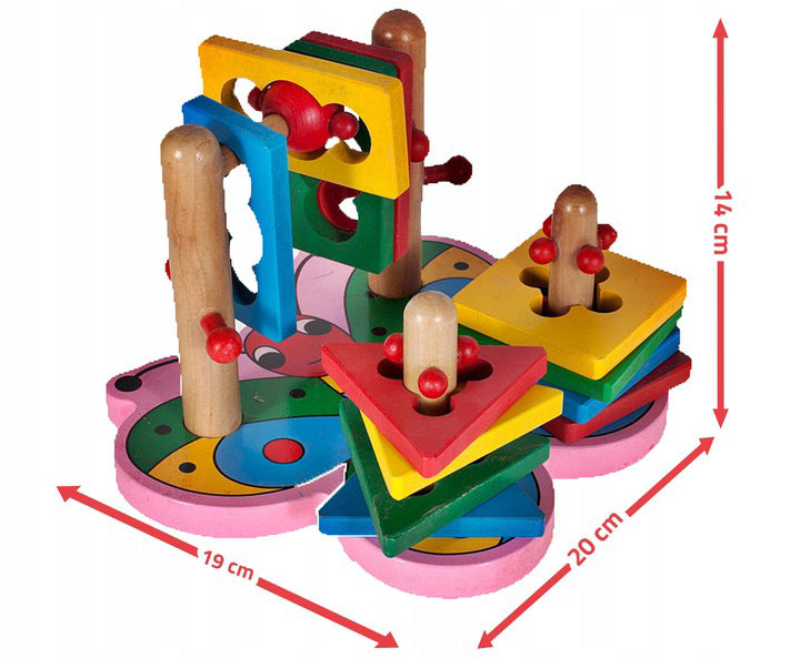 Puzzle educativ din lemn Fluture, Maplay 100384