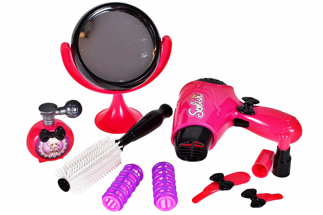 Set de cosmetice cu uscător + valiză, Malplay 105788