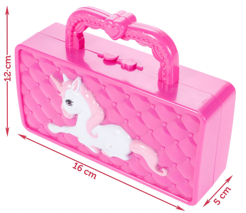 Set machiaj cu geantă de mână Unicorn, Malplay 107294