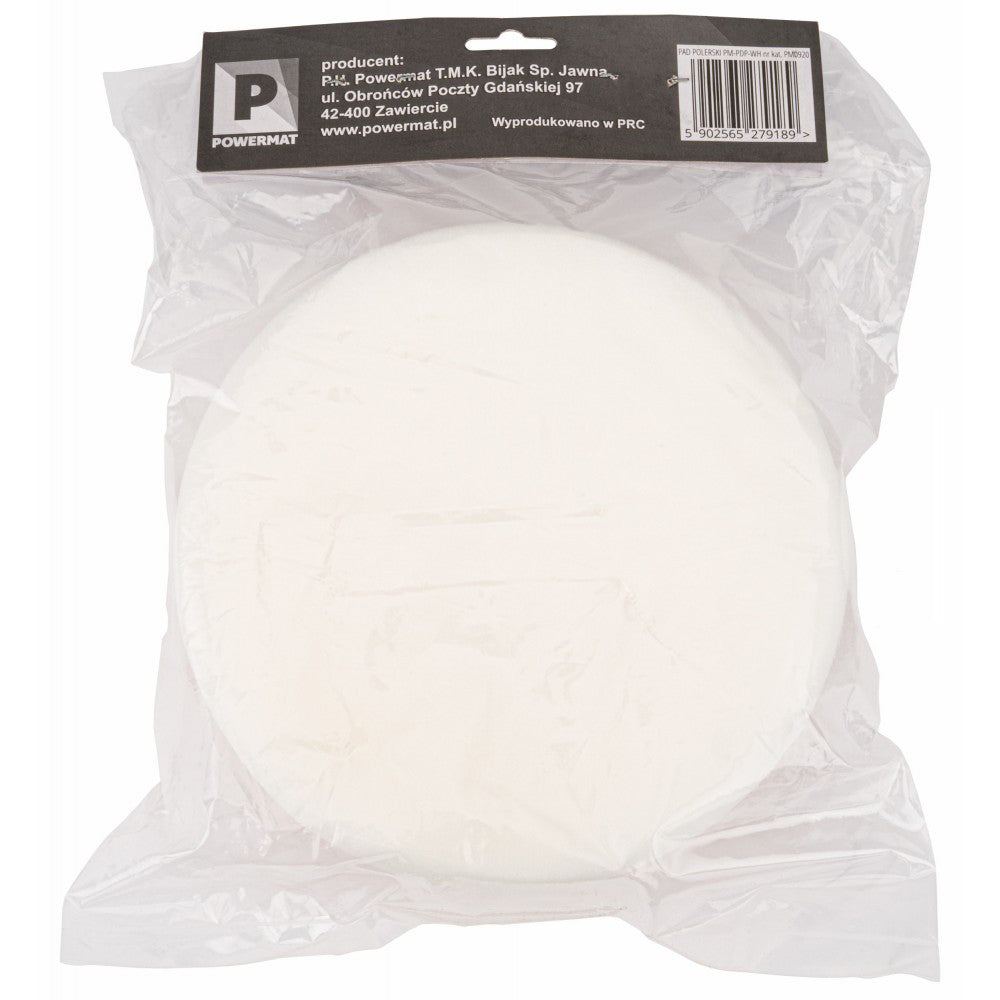 Burete de lustruit mediu moale 150x45mm M14, Powermat PM-PDP-WH