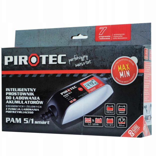 Incarcator pentru acumulatori auto PIROTEC PAM 5/1 SMART