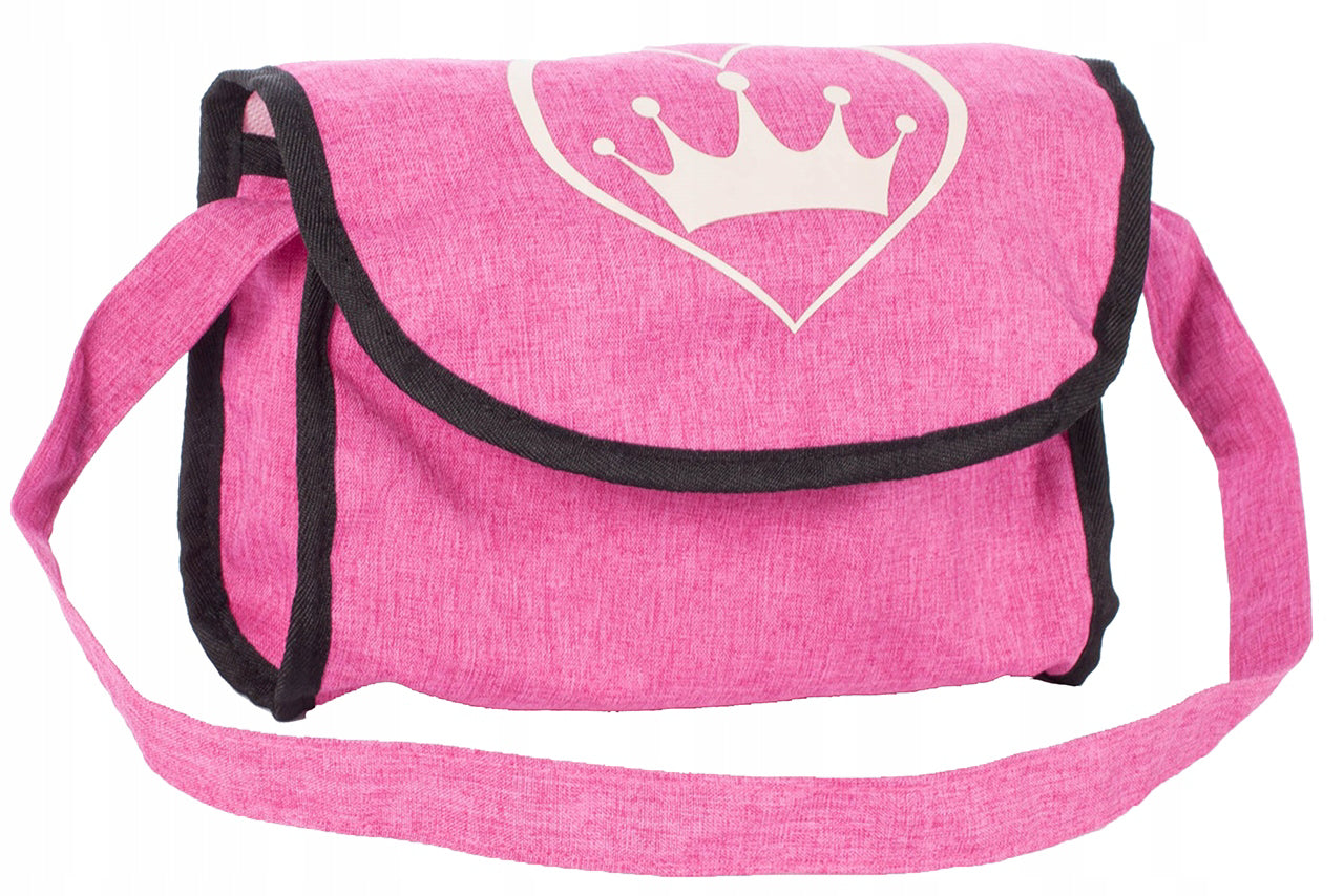 Carucior roz pentru papusi cu geanta Princess, Malplay 107210