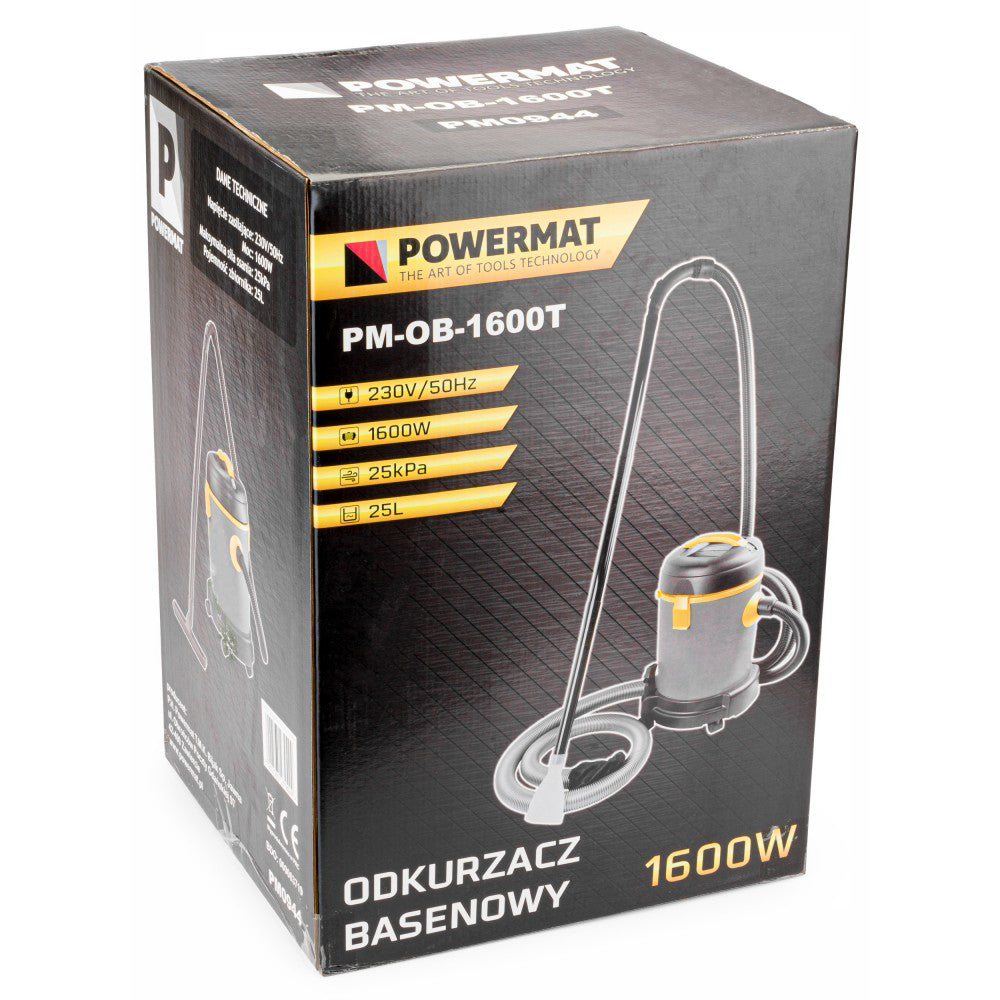 Aspirator multifuncțional pentru piscină 1600W 25L, Powermat PM-OB-1600T