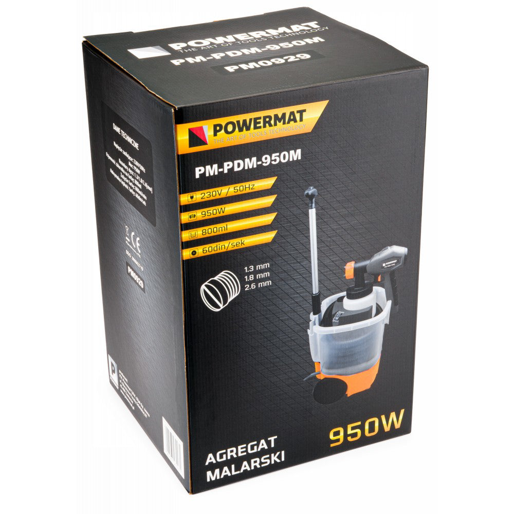 Agregat pentru vopsire electric 950W cu rezervor 800ml, Powermat PM-PDM-950M