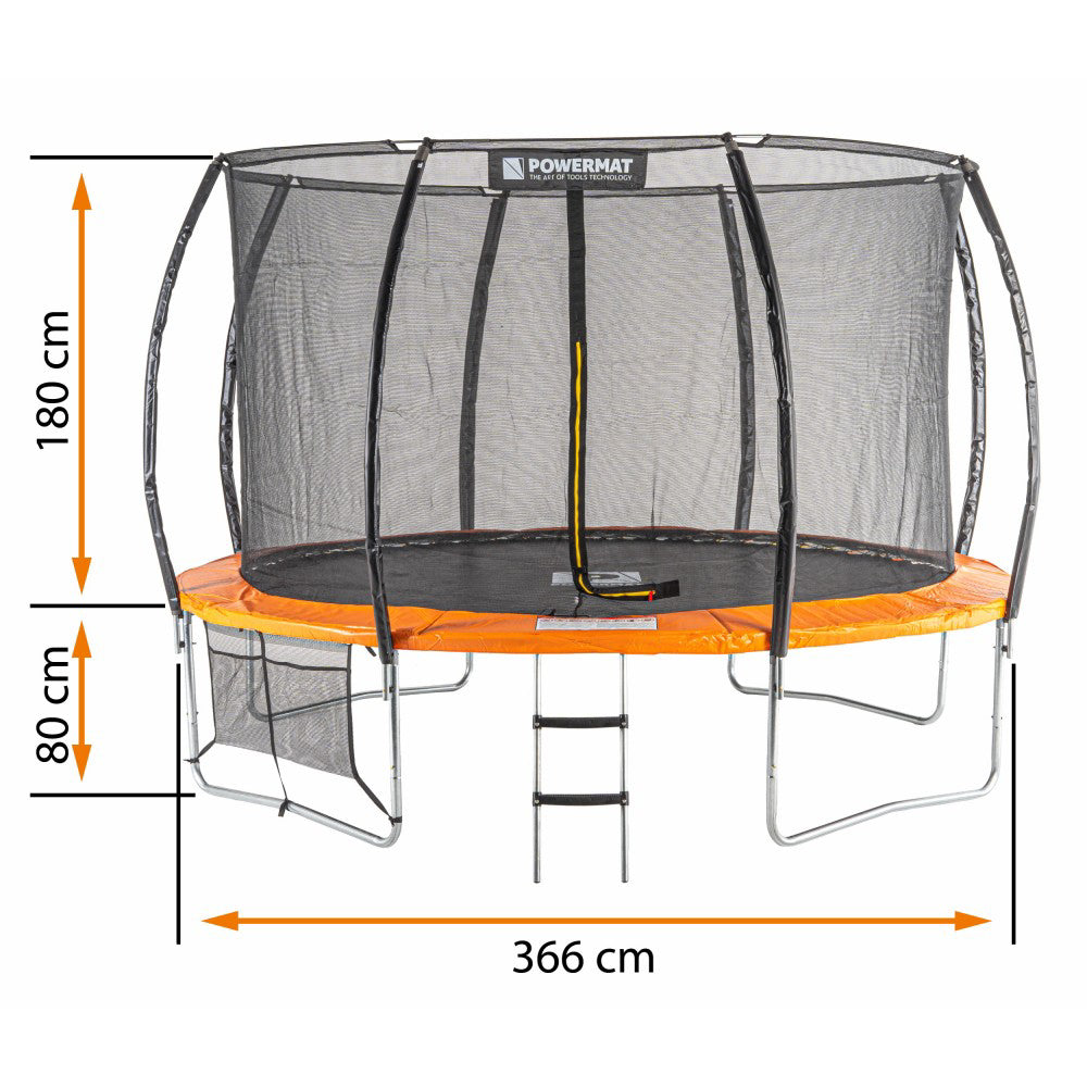 Trambulină de grădină 12FT 366cm, Powermat PM-TRP-12J