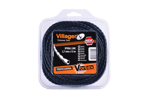 Fir nailon pentru trimmer 2.4mmx15 m, Villager Vortex