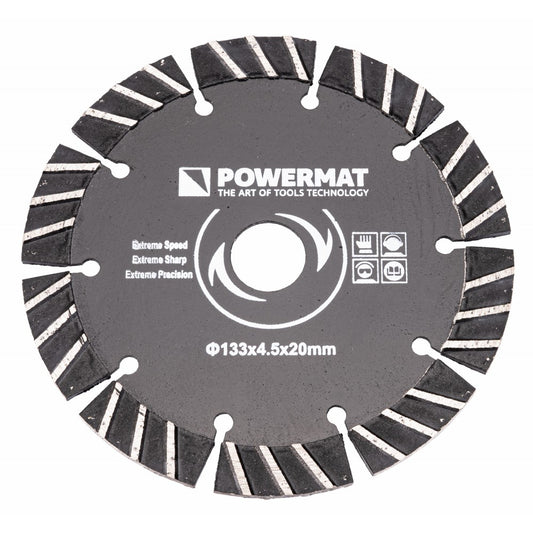 Lama diamantata pentru dispozitivul de perete 133x4,5x20, Powermat, PM-TDB-133