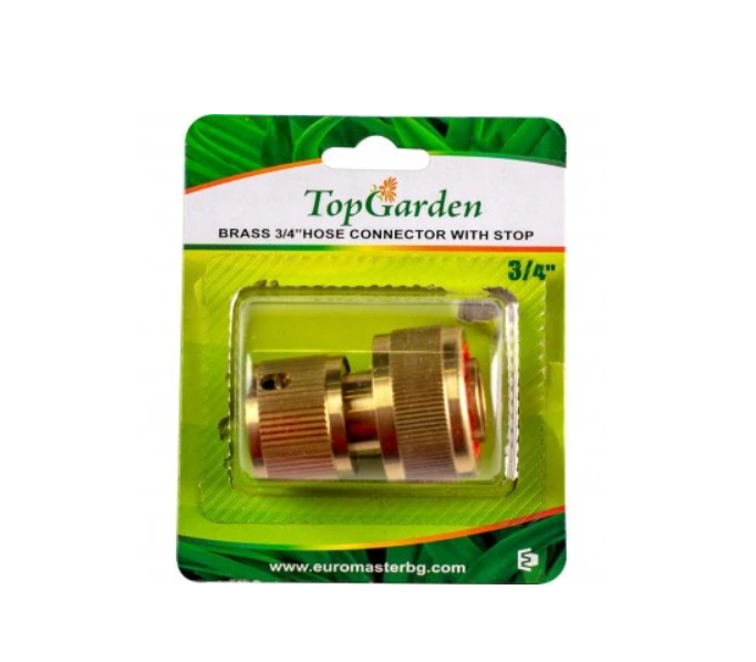 Conector alama furtun cu stop 1/2”, TopGarden, 400403