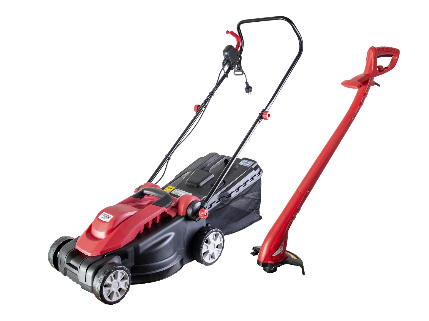 Set masina de tuns iarba 1600W 360mm 35L si trimmer pentru gazon 250W 220mm RD-LMGT01, Raider, 075327