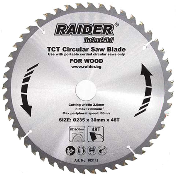 Disc circular 235x30mm 48T TCT pentru RDI-CS27, Raider, 163142