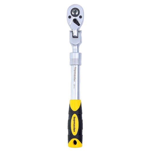 Maner clichet 1/4" 72 dinti extensibil 150-200mm articulat, Topmaster, 336908