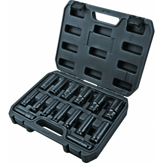 Set 15 chei tubulare lungi de impact 1/2 10-32mm, Topmaster, 338802