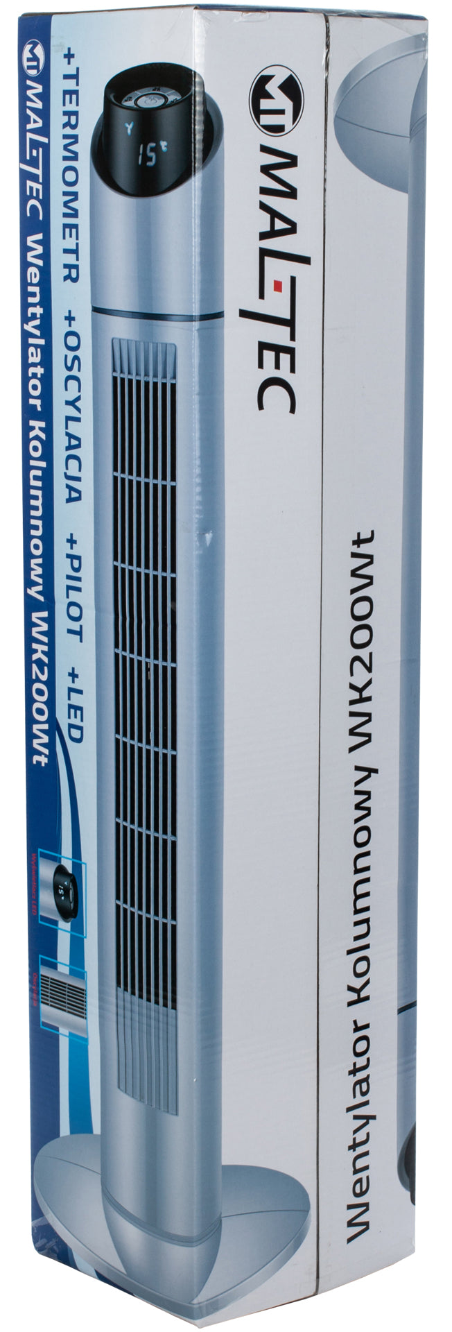 Ventilator pe coloana cu telecomanda si LED, WK200Wt, MalTec, 108194