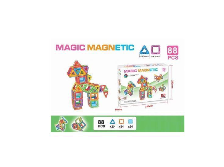 Blocuri magnetice 3D 88 de elemente KONIK MalPlay 108307