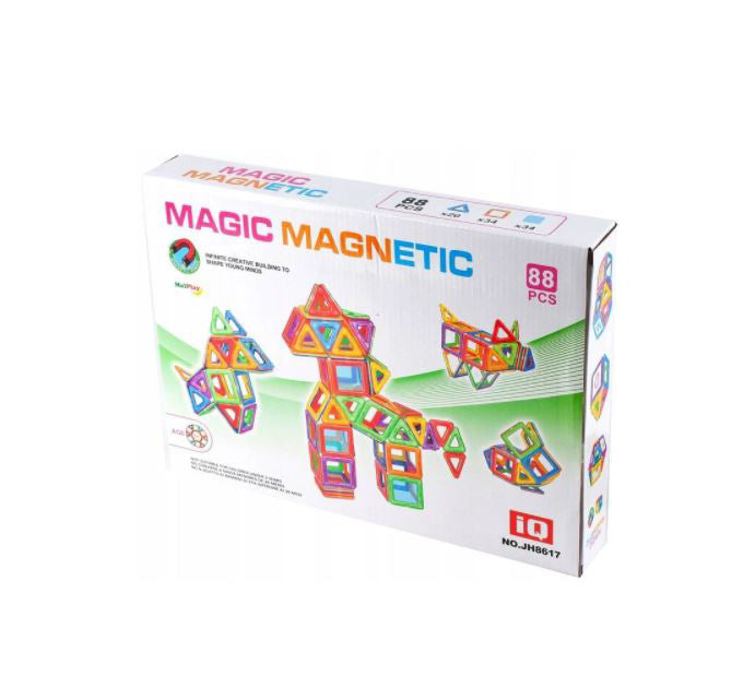 Blocuri magnetice 3D 88 de elemente KONIK MalPlay 108307