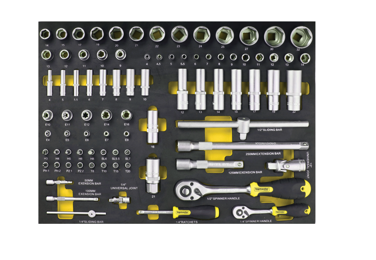 Dulap de scule cu 161 piese, Topmaster, 464103