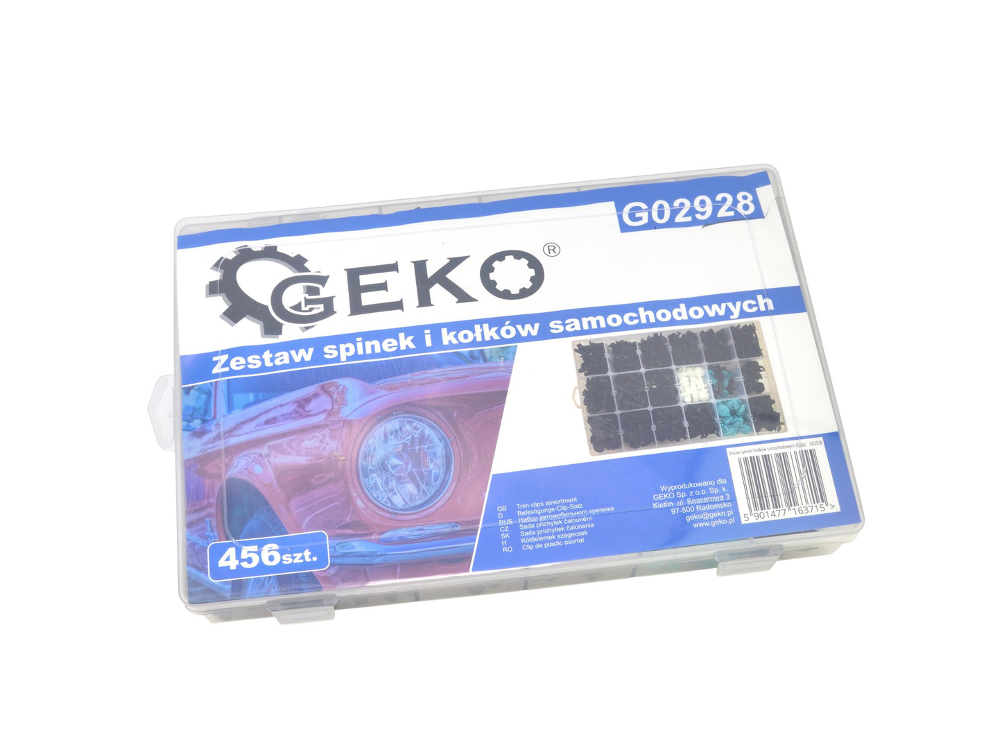 Set 456 stifturi de fixare Geko G02928