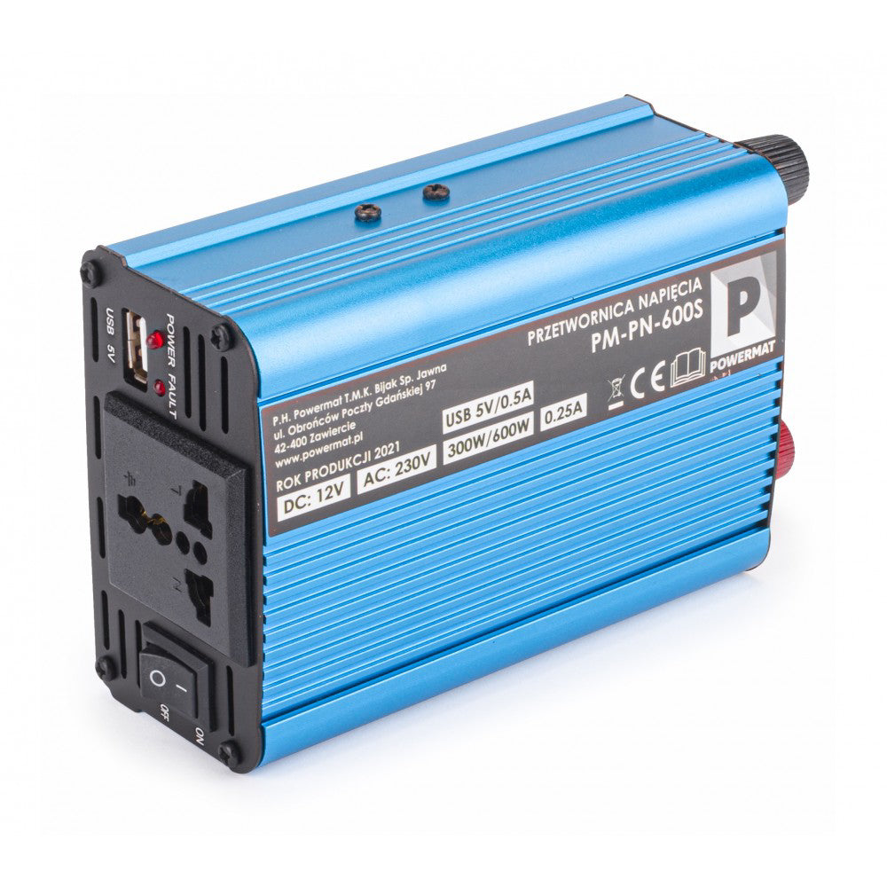 Convertor de tensiune 12 V 600 W PM-PN-600S Powermat PM1058