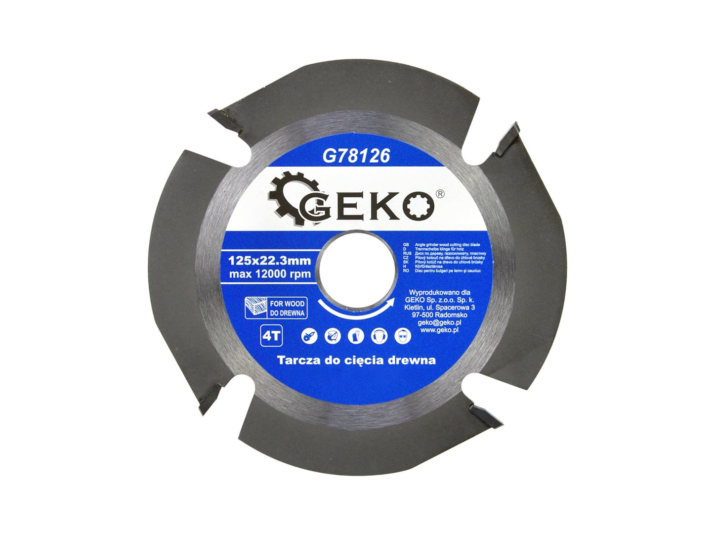 Disc de taiere pentru lemn 125X22,23mm, Geko G78126