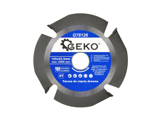 Disc de taiere pentru lemn 125X22,23mm, Geko G78126