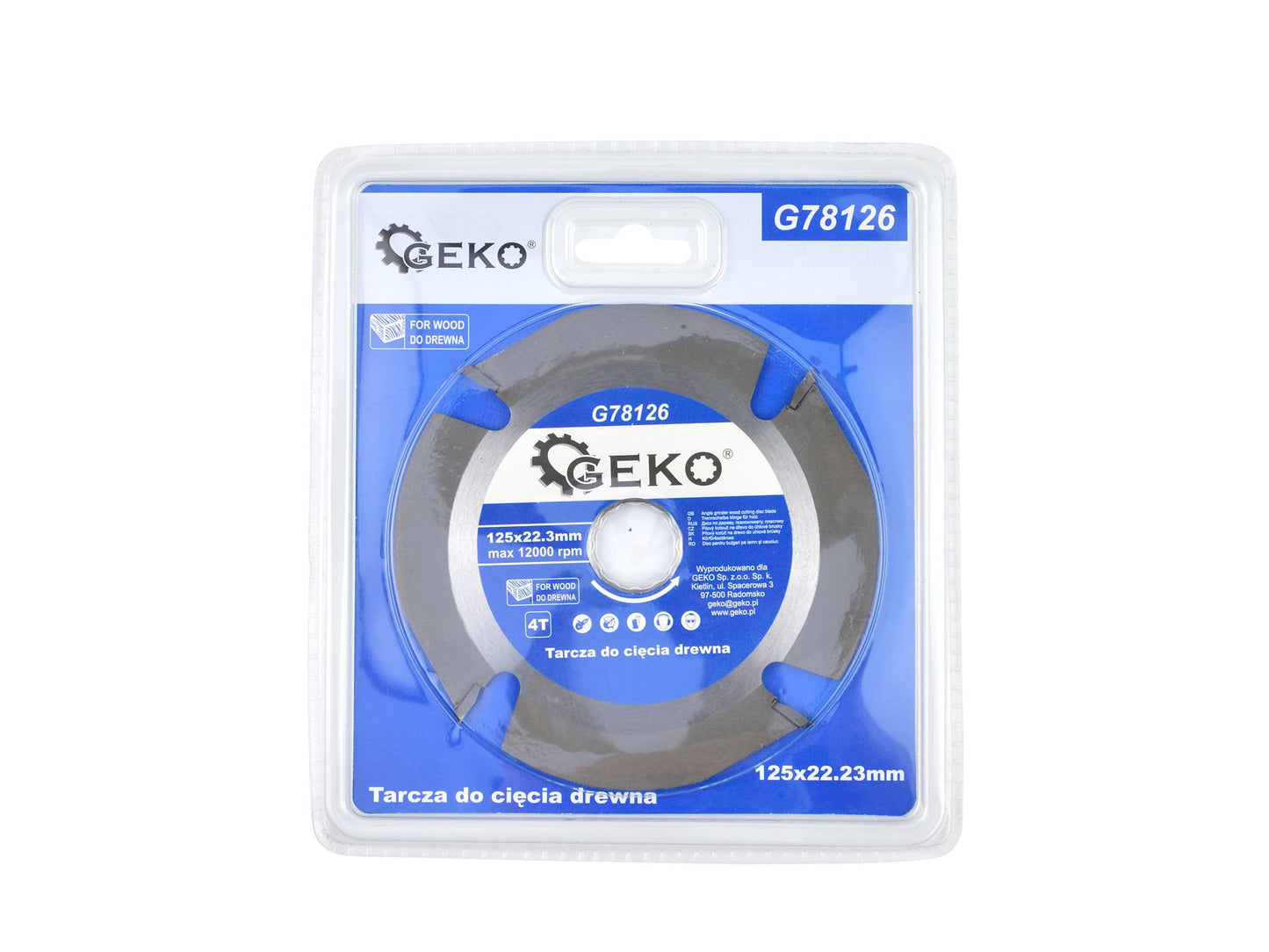 Disc de taiere pentru lemn 125X22,23mm, Geko G78126