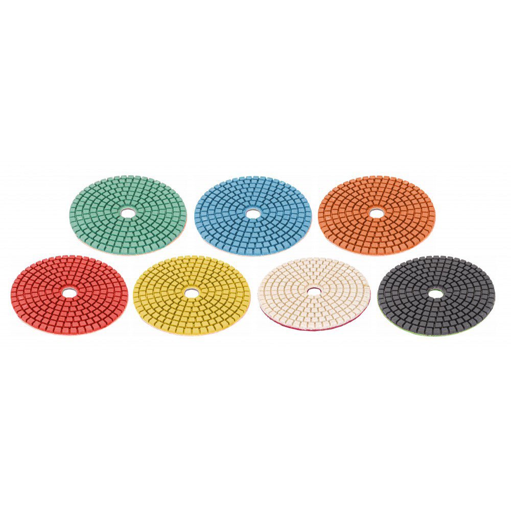Set 7 discuri diamantate pentru slefuire gresie PM-DPP-100TM MOKRO, Powermat PM1108
